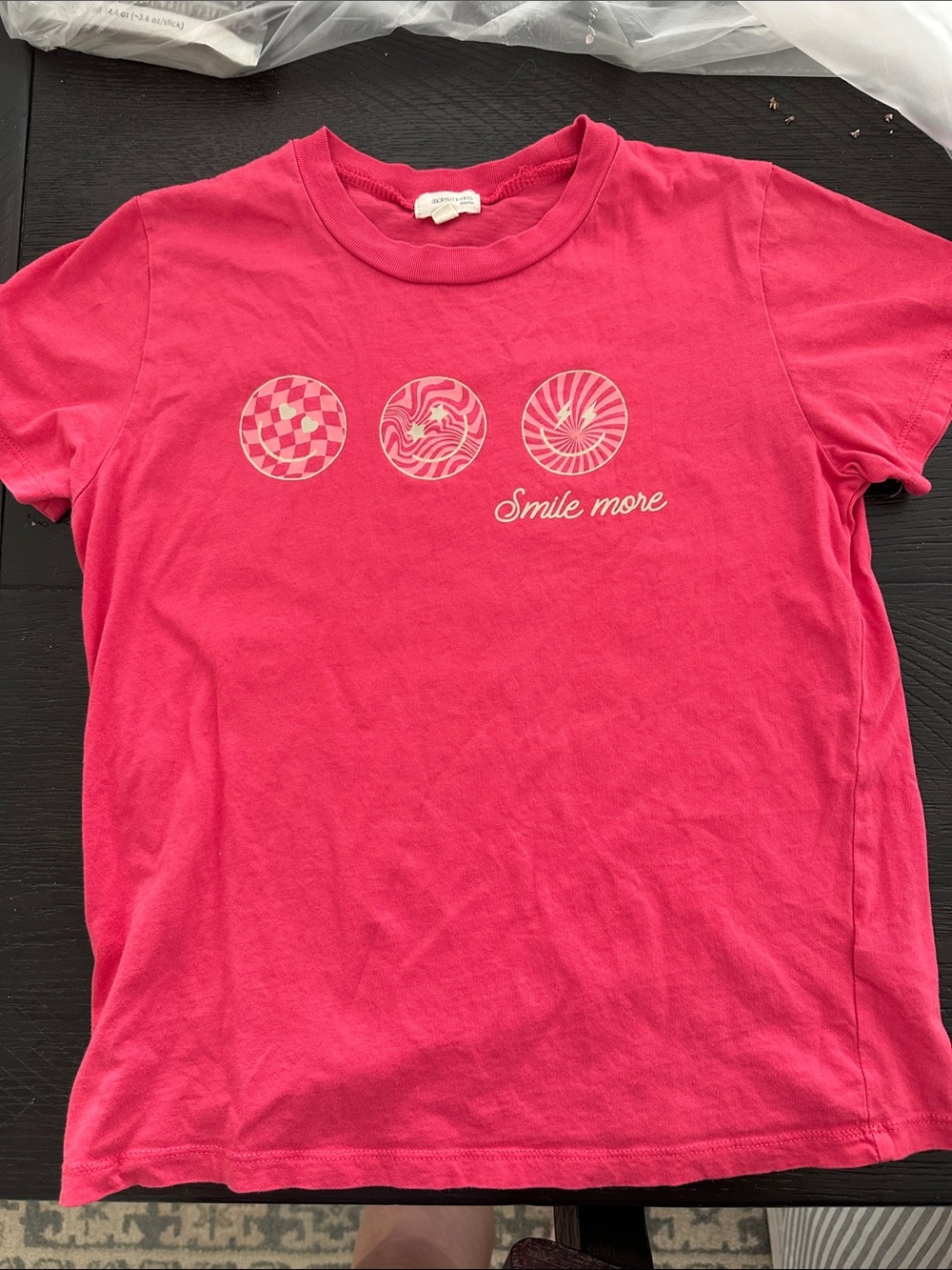 Kids' Pink 'Smile More' Graphic Tee